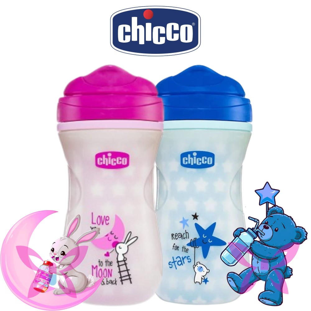Chicco Tazza Shiny Cup 14M+ 266 ml Azzurra Rosa