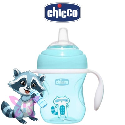 Chicco Tazza Transition 4M+ 200 ml Azzurra Rosa