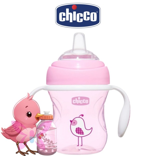 Chicco Tazza Transition 4M+ 200 ml Azzurra Rosa