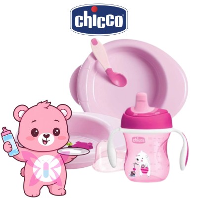 Chicco Set Pappa 6M+ Let’s Get Started Rosa