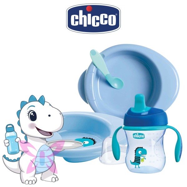 Chicco Set Pappa 6M+ Let’s Get Started Azzurro