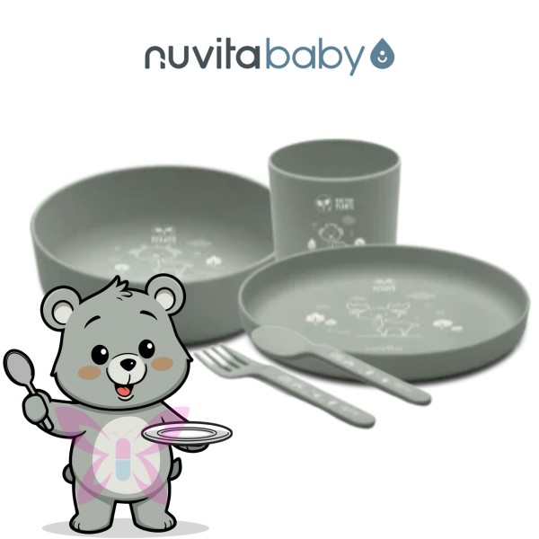 Set Pappa Eco Nuvita con Piatti e Posate