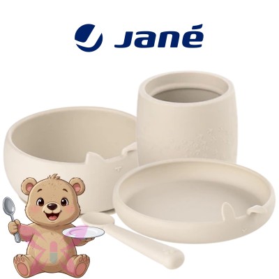 Jané Set Stoviglie Silicone Sabbia