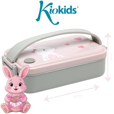 KioKids Contenitore Pranzo Acciaio Azzurro Grigio Rosa