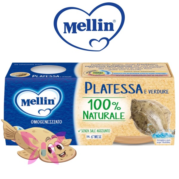 Mellin Omogeneizzato Platessa e Verdure 2x80g
