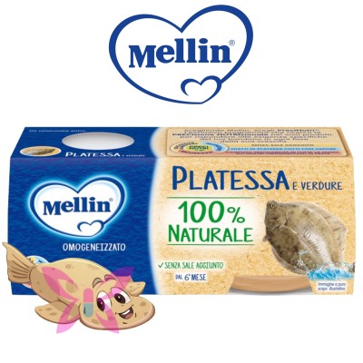 Mellin Omogeneizzato Platessa e Verdure 2x80g