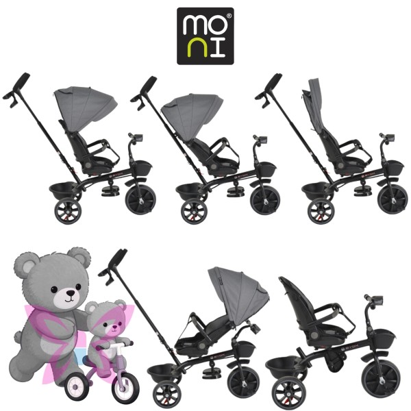 Moni Summer Triciclo Bambini Grigio