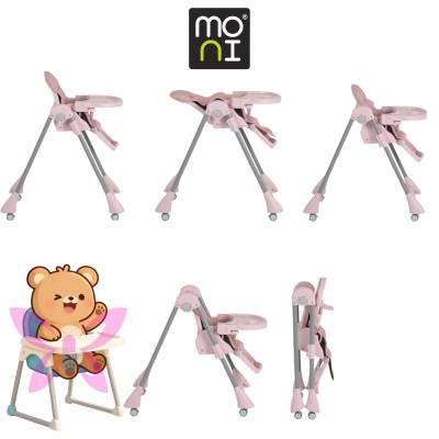 Moni Rico Seggiolone Regolabile Rosa