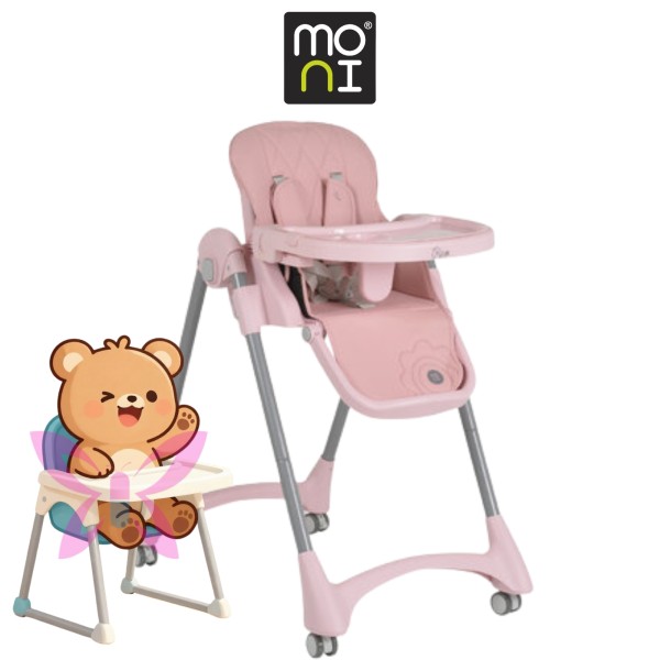 Moni Rico Seggiolone Regolabile Rosa