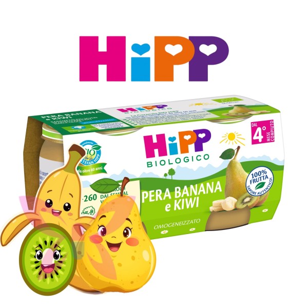 HiPP Pera Banana Kiwi 2x80 g