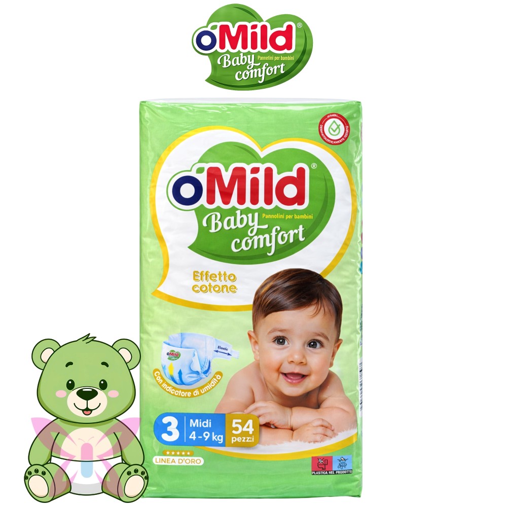 o'Mild Gold Line pannolini Midi 3 4-9 kg 54 pezzi