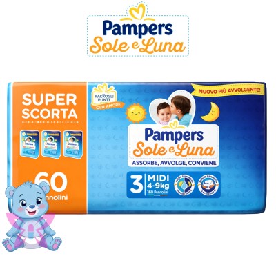 Pampers Sole e Luna 3 60 pezzi