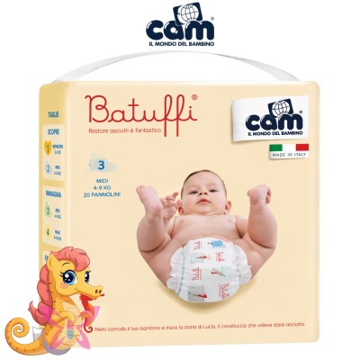CAM Batuffi Taglia 3 4-9kg 20pz
