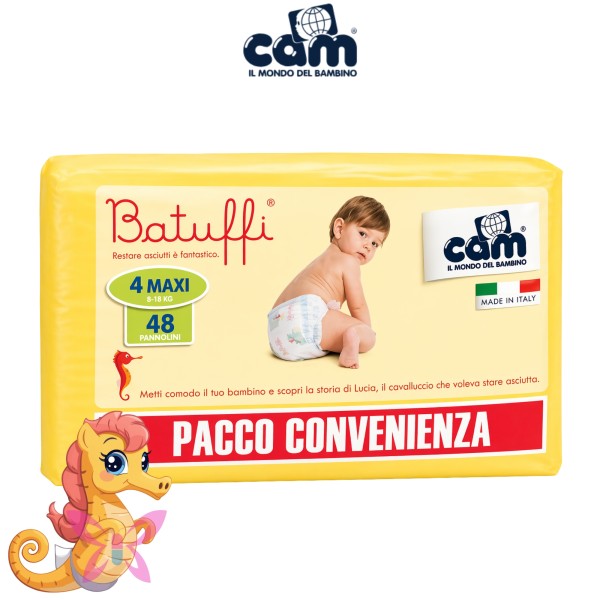 CAM Batuffi Taglia 4 7-18kg 48pz
