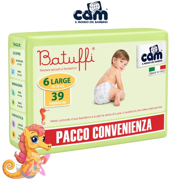 CAM Batuffi Taglia 6 15-30kg 39pz
