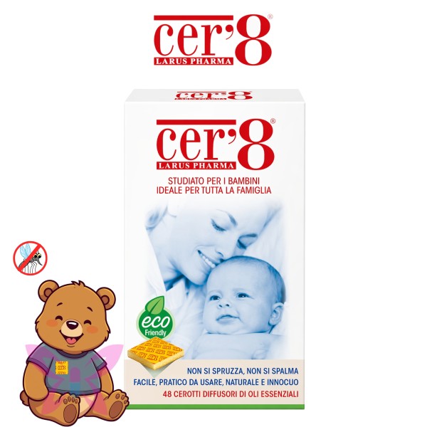 Cer'8 Larus Pharma cerotti antizanzare
