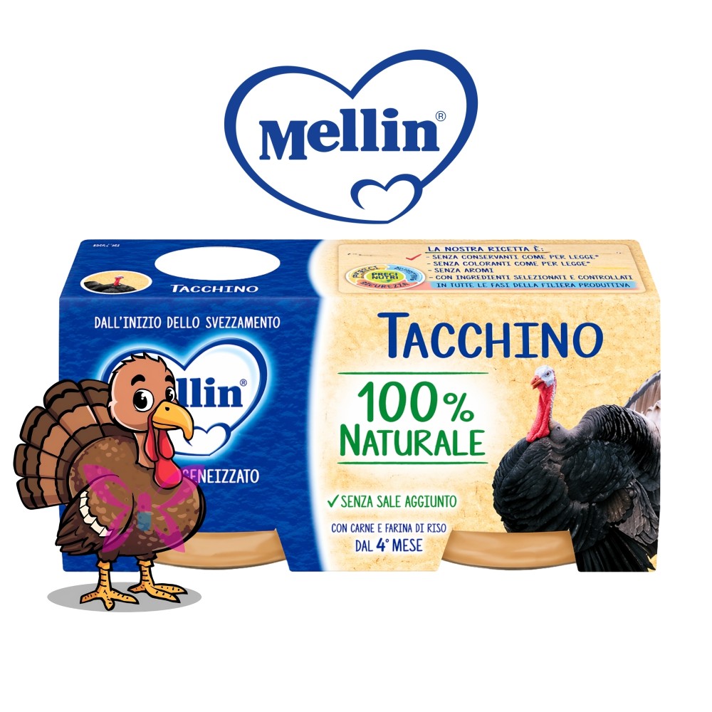 Mellin Omogeneizzato Tacchino 2x120 g
