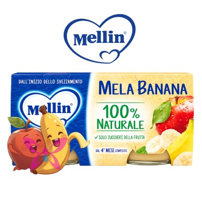 Mellin Omogeneizzato Mela Banana 2x100 g
