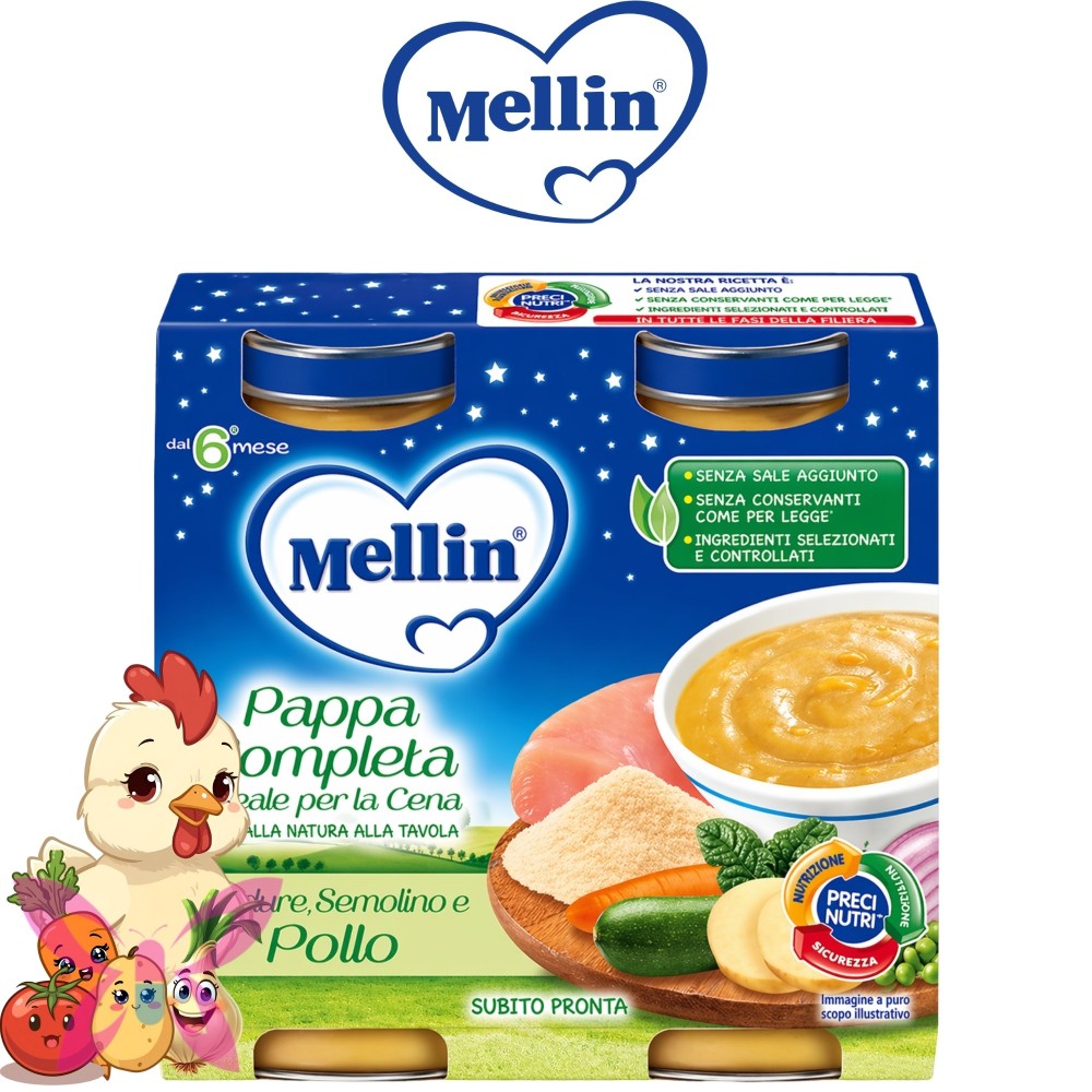 Mellin Pappa Completa Pollo Verdure 2x200 g
