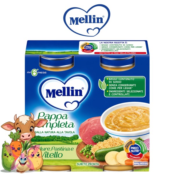 Mellin Pappa Completa Vitello 2x250 g

