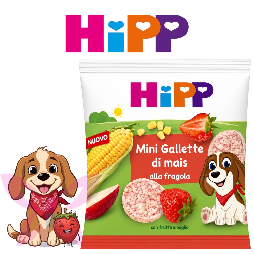 HiPP Bio Mini Gallette di Mais Fragola 23 g