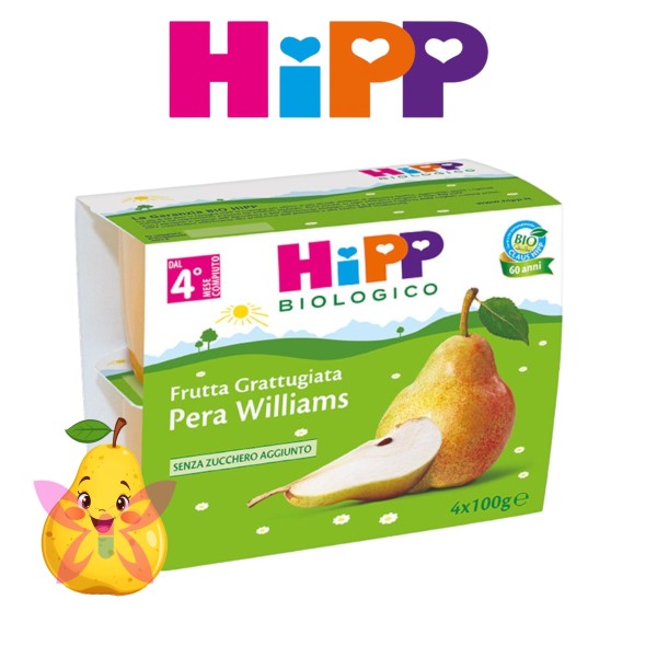 HiPP Bio Frutta Grattugiata Pera Williams 4x100 g
