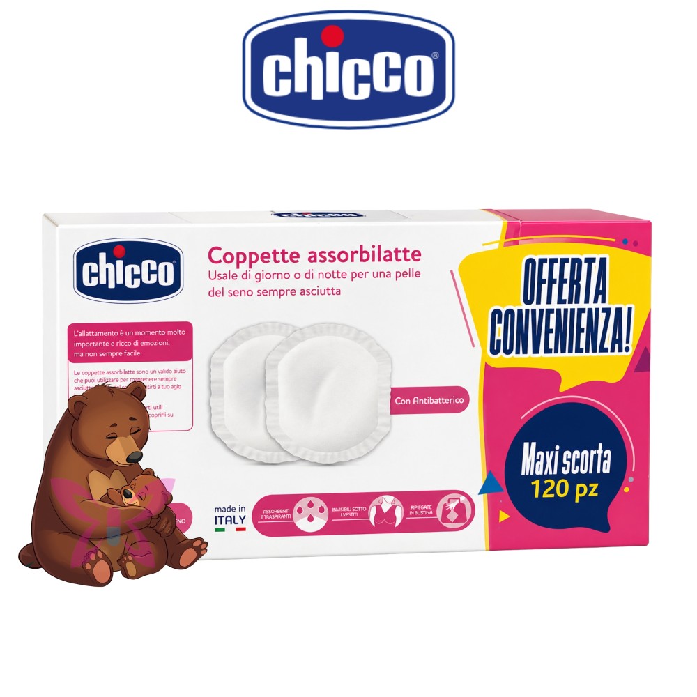 Chicco Coppette Assorbilatte 120 pezzi
